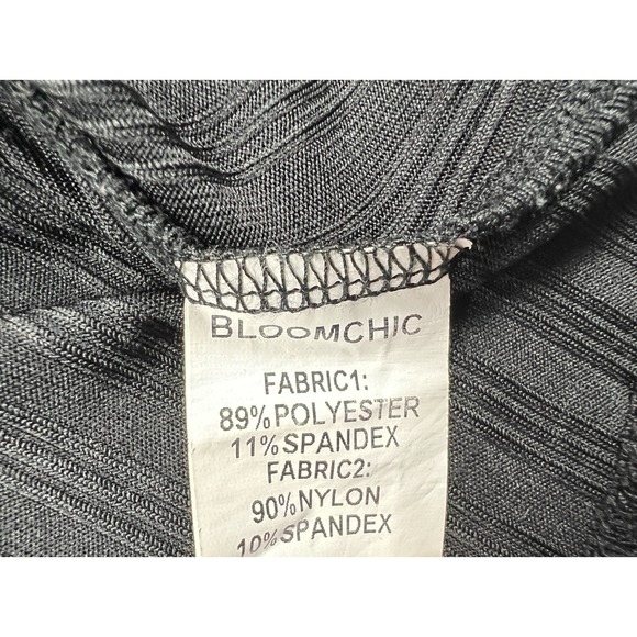 Bloomchic Top Womens 10 Black Lace Longsleeve Vneck Casual - Picture 11 of 12